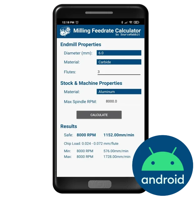 Milling Feedrate Calculator